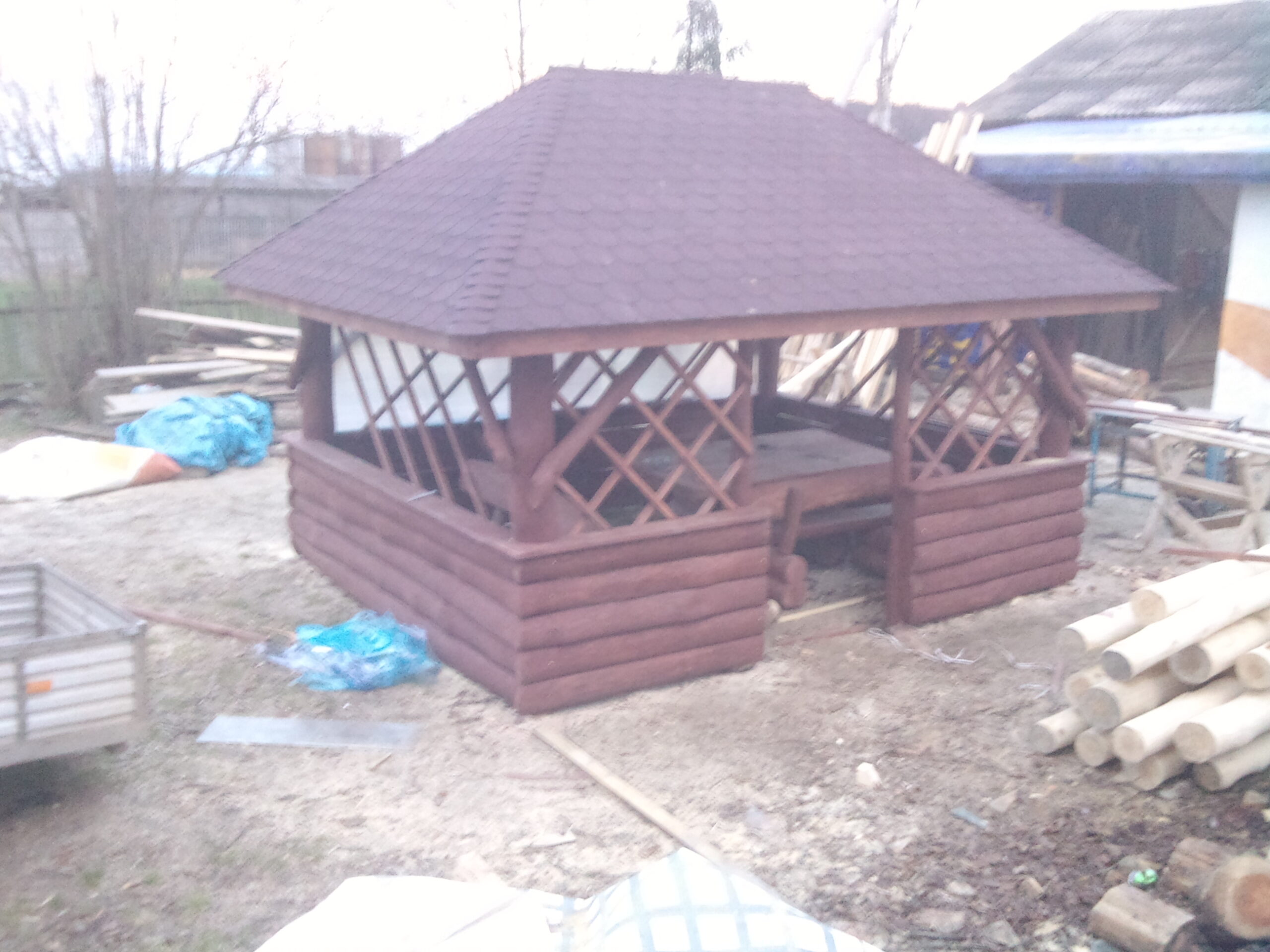 Altanka ogrodowa – widok z boku, tartak Tuliszków