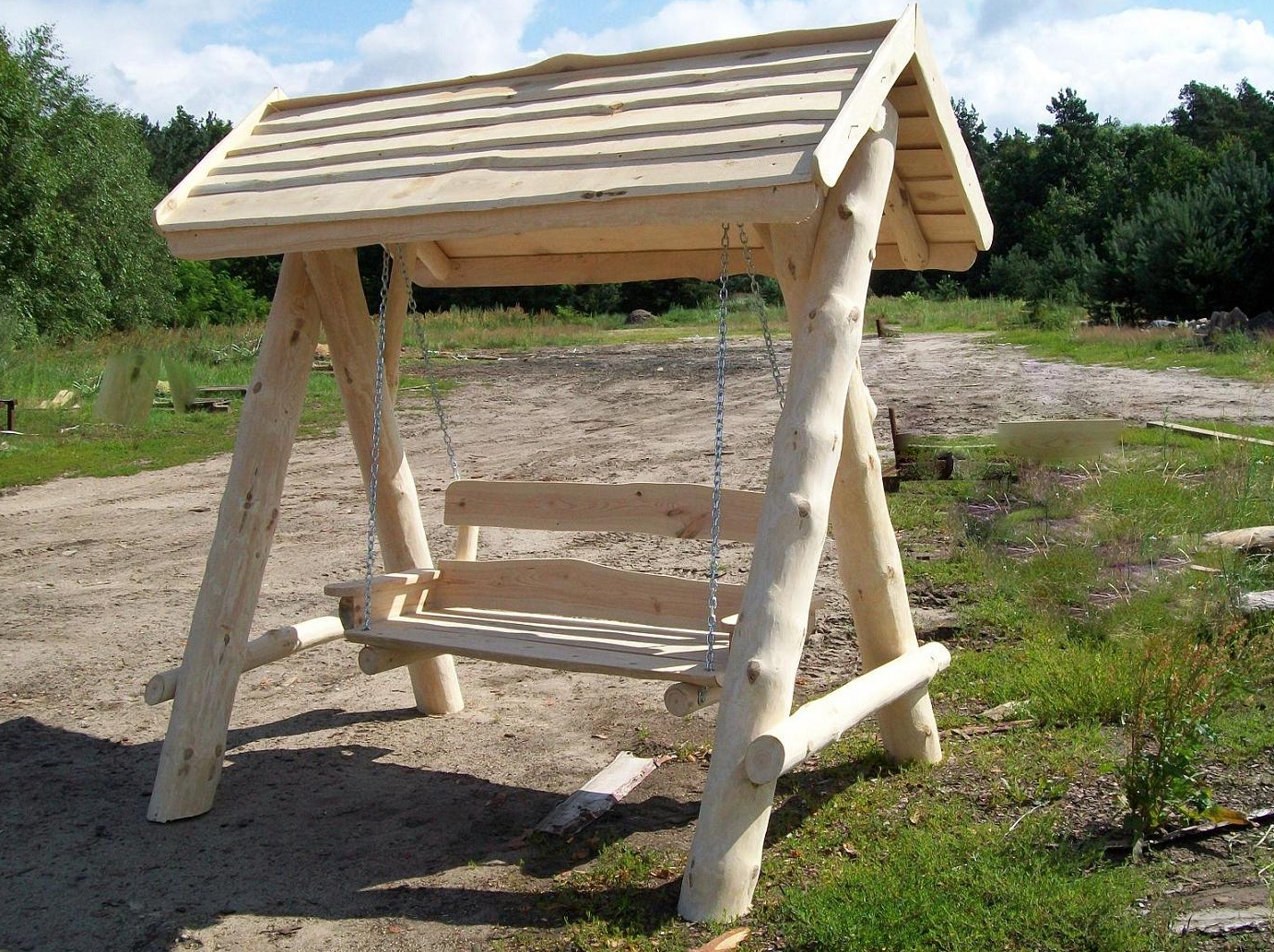 Huśtawka ogrodowa z dachem, meble ogrodowe Turek