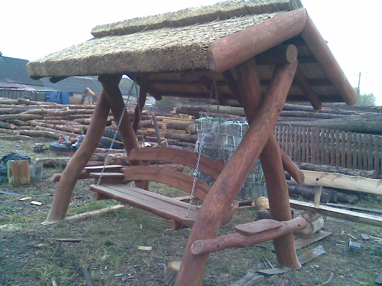 Huśtawka drewniana na zamówienie, tartak Turek