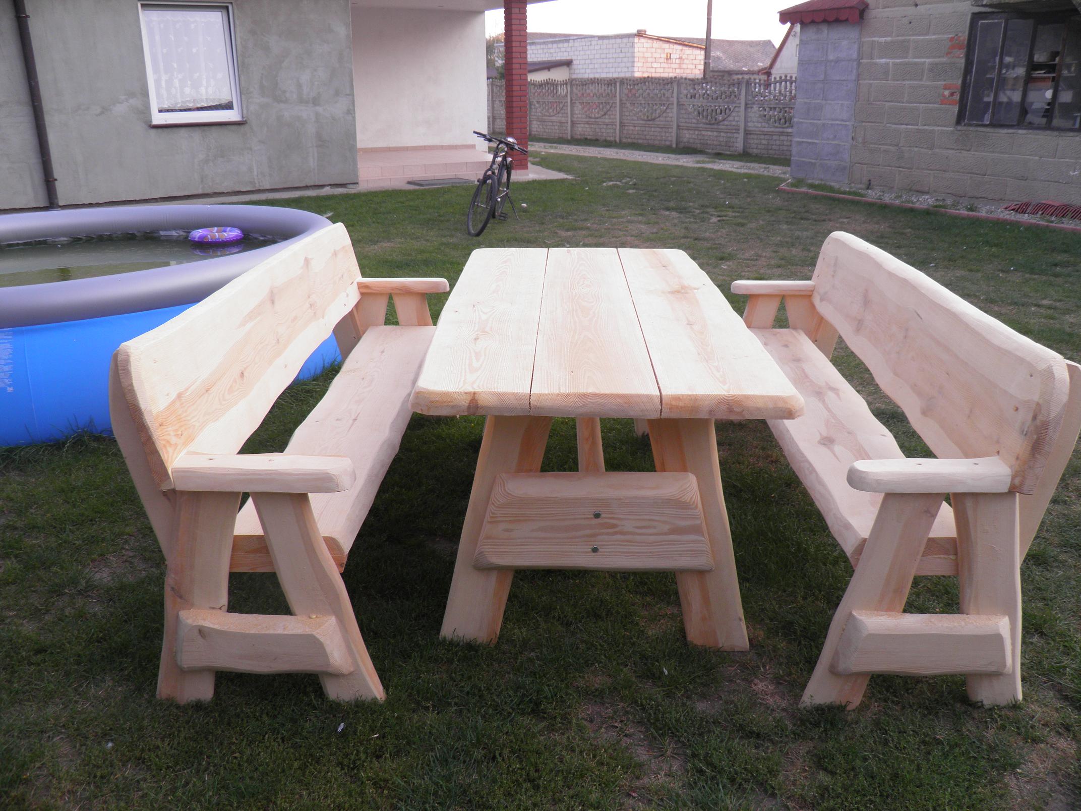 Komplet ogrodowy drewniany, meble ogrodowe Turek